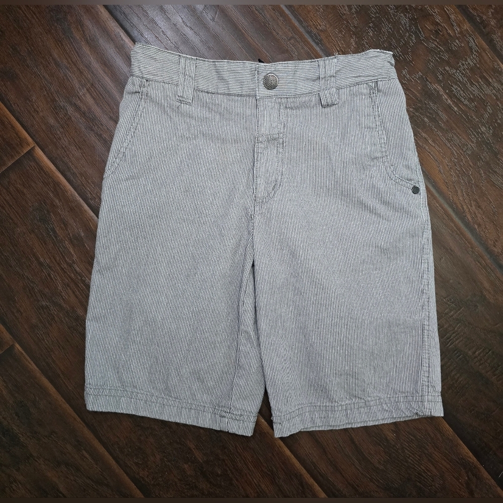 Shaun White Boys Adjustable Grey Striped Board Shirts Size 8